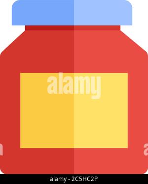 Jar with medical ointment. Vector illustration. Stock Vector