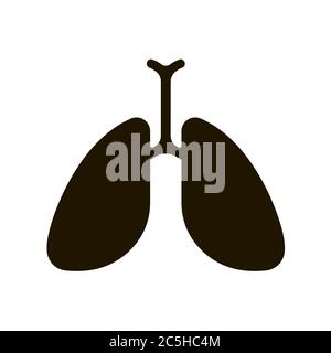 Human lungs icon in trendy flat style isolated on white background. Eps ...