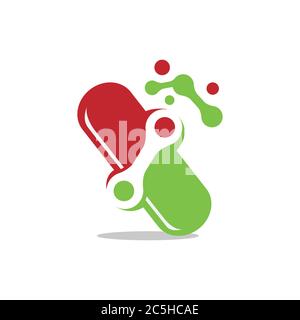 Medical technology logo design concept vector template illustration Stock Vector