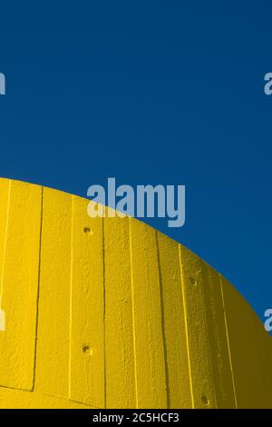 Brightly painted yellow stairs, Southbank Art Centre, London, UK  5 May 2018 Stock Photo