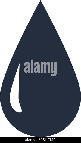 Vector drop of oil isolated on white background. Vector illustration for your graphic design and web sites. Stock Vector