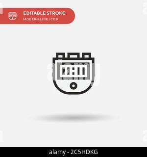 Scoreboard Simple vector icon. Illustration symbol design template for web mobile UI element. Perfect color modern pictogram on editable stroke. Scoreboard icons for your business project Stock Vector