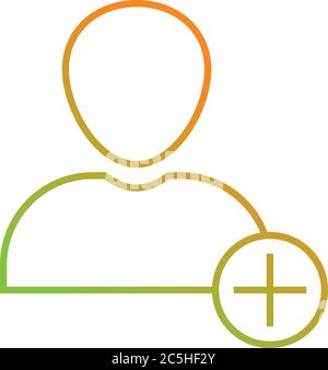 Unique Add Account Vector Line Icon Stock Vector