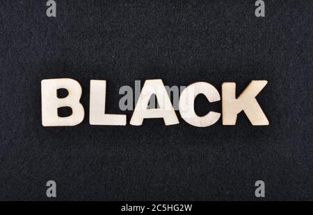 Term from wooden letters on felt Stock Photo