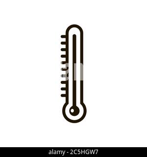 Outdoor thermometer for measuring temperature icon in trendy flat style isolated. Illustration eps 10. Stock Vector