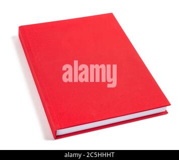 Red book isolated on white background Stock Photo