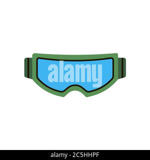 Skiing mask on white background. Vector illustration in trendy flat style. ESP 10. Stock Vector