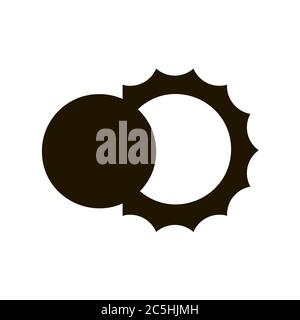 Solar eclipse icon in trendy flat style isolated. Eps 10. Stock Vector