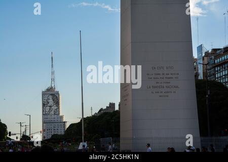 Marco e um dos principais cartões postais da capital argentina. Stock Photo