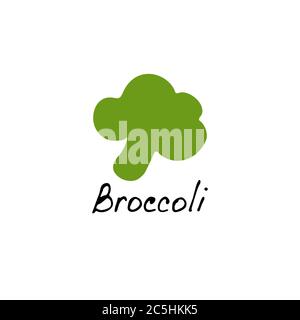 Vector broccoli icon. Food icon. Hand drawn broccoli logo for print and web Stock Vector