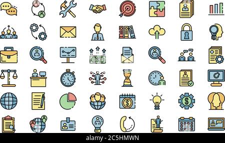 Administrator icons vector flat Stock Vector