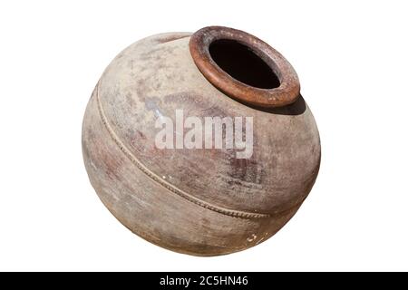 Ancient Cypriot Greek Roman terracotta clay wine pot Stock Photo