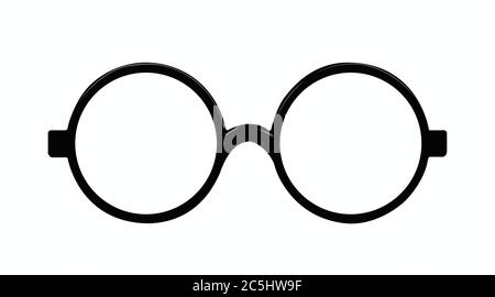 Vector Isolated Illustration of Rounded Glasses Stock Vector