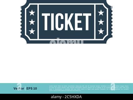 Ticket Icon Vector Logo Template Illustration Design. Vector EPS 10. Stock Vector