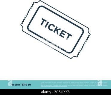 Ticket Access Icon Vector Logo Template Illustration Design. Vector EPS 10. Stock Vector