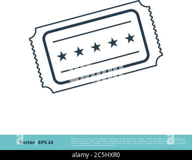Ticket Access Icon Vector Logo Template Illustration Design. Vector EPS 10. Stock Vector