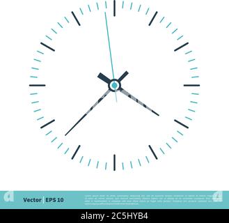 Clock Icon Vector logo Template Illustration Design. Vector EPS 10. Stock Vector