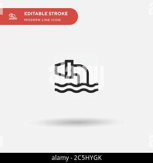Waste Simple vector icon. Illustration symbol design template for web mobile UI element. Perfect color modern pictogram on editable stroke. Waste icons for your business project Stock Vector