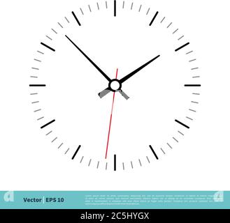 Clock Icon Vector logo Template Illustration Design. Vector EPS 10. Stock Vector
