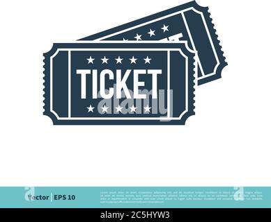 Ticket Icon Vector Logo Template Illustration Design. Vector EPS 10. Stock Vector