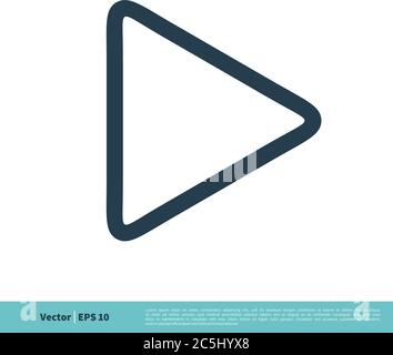 Triangle Play Button Icon Vector Logo Template Illustration Design. Vector EPS 10. Stock Vector