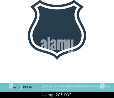 Shield Insignia Heraldic Icon Vector Logo Template Illustration Design. Vector EPS 10. Stock Vector