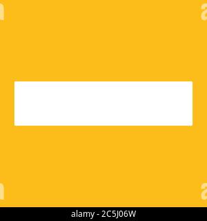 Minus icon. For websites and apps. Image on yellow background. Flat line vector illustration. Stock Vector