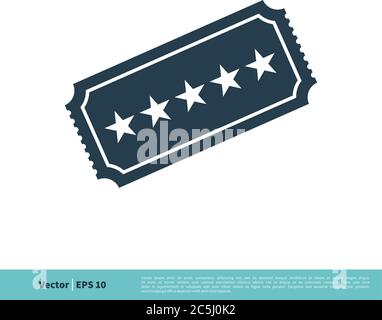 Ticket Icon Vector Logo Template Illustration Design. Vector EPS 10. Stock Vector