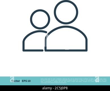 Human Figure, Profile, People Icon Vector Logo Template Illustration Design. Vector EPS 10. Stock Vector