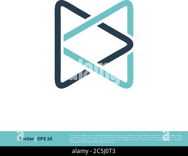 Abstract Play Button Icon Vector Logo Template Illustration Design. Vector EPS 10. Stock Vector