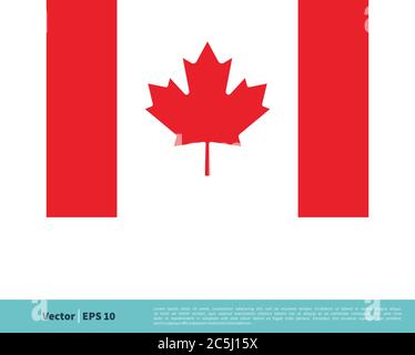 Canadian Flag Maple Leaf Icon Vector Logo Template Illustration Design. Vector EPS 10. Stock Vector