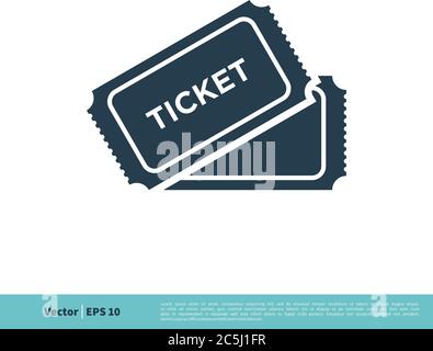 Ticket Access Icon Vector Logo Template Illustration Design. Vector EPS 10. Stock Vector