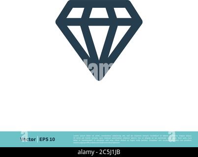 Diamond Stone Icon Vector Logo Template Illustration Design. Vector EPS 10. Stock Vector