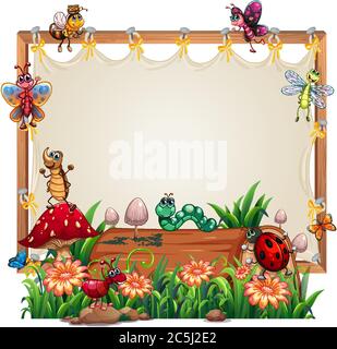 Border template with kids in park illustration Stock Vector Image & Art ...