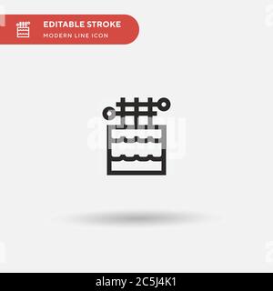 Fabric Simple vector icon. Illustration symbol design template for web mobile UI element. Perfect color modern pictogram on editable stroke. Fabric icons for your business project Stock Vector