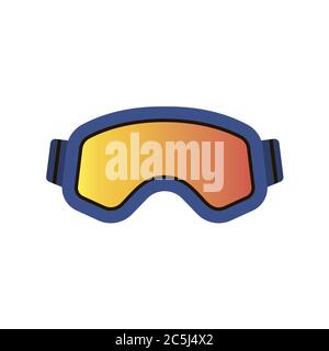 Skiing mask on white background. Vector illustration in trendy flat style. ESP 10. Stock Vector