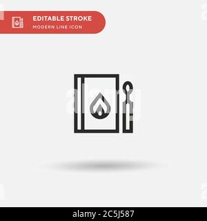 Matches Simple vector icon. Illustration symbol design template for web mobile UI element. Perfect color modern pictogram on editable stroke. Matches icons for your business project Stock Vector