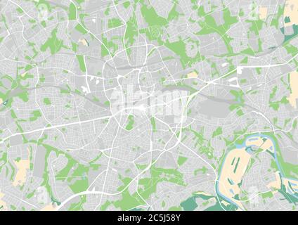 vector city map of Bochum, Germany Stock Vector
