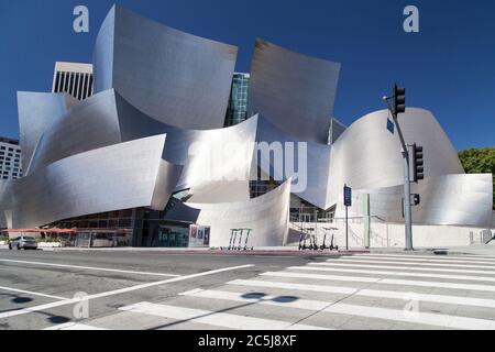 Las Angeles, California - September 9, 2019: Wall Disney Concert Hall by Frank Gehry in Los Angeles, California, United States. Stock Photo