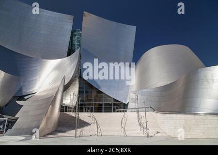 Las Angeles, California - September 9, 2019: Entrance of Wall Disney Concert Hall in Los Angeles, California, United States. Stock Photo