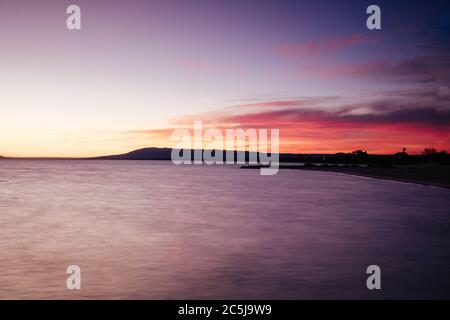 Rye Pier at Sunrise in Australia Stock Photo