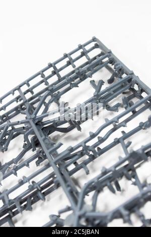 Plastic Model Kits on white background Stock Photo