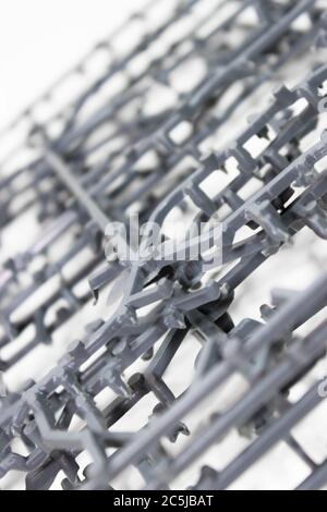 Plastic Model Kits on white background Stock Photo