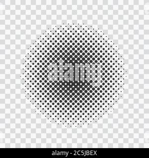 black halftone dots backgrounds. on transparent background vector eps10 Stock Vector