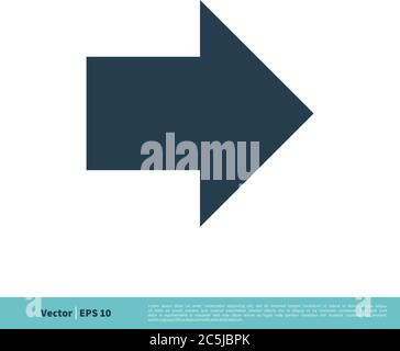 Next / Exit Arrow Icon Vector Logo Template Illustration Design. Vector EPS 10. Stock Vector