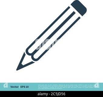 Pencil Icon Vector Logo Template Illustration Design. Vector EPS 10. Stock Vector