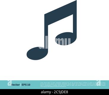 Key Note Music Icon Vector Logo Template Illustration Design. Vector EPS 10. Stock Vector