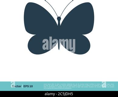 Butterfly Icon Vector Logo Template Illustration Design. Vector EPS 10. Stock Vector
