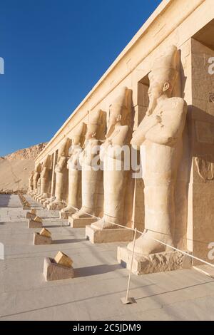 Hatshepsut temple of Deir Al Bahari, Luxor, Egypt Stock Photo