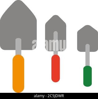 Garden shovel icon, cartoon style. Illustration of Garden tools. Stock Vector